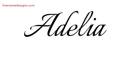 Calligraphic Name Tattoo Designs Adelia Download Free