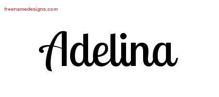 Handwritten Name Tattoo Designs Adelina Free Download