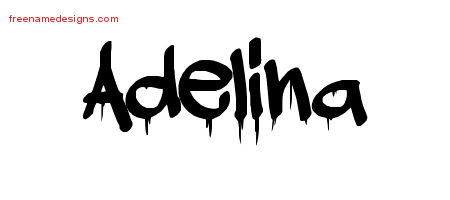Graffiti Name Tattoo Designs Adelina Free Lettering