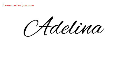 Cursive Name Tattoo Designs Adelina Download Free