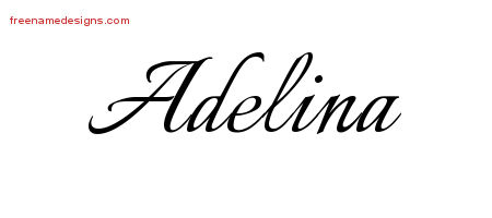 Calligraphic Name Tattoo Designs Adelina Download Free