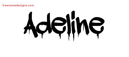 Graffiti Name Tattoo Designs Adeline Free Lettering