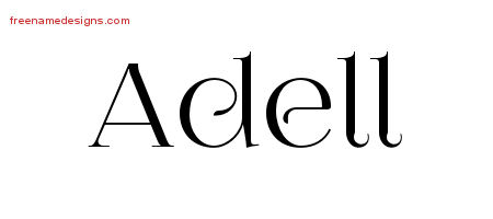 Vintage Name Tattoo Designs Adell Free Download