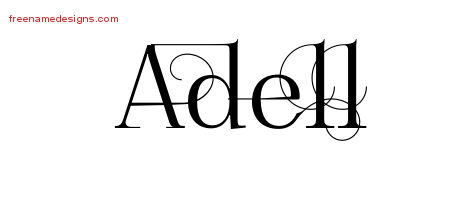 Decorated Name Tattoo Designs Adell Free