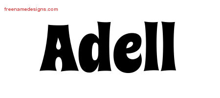 Groovy Name Tattoo Designs Adell Free Lettering