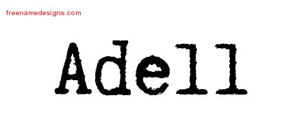 Typewriter Name Tattoo Designs Adell Free Download