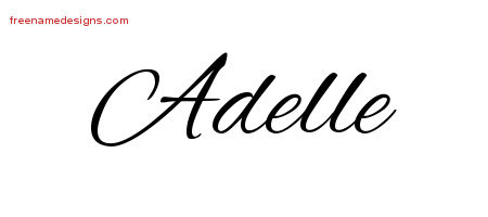Cursive Name Tattoo Designs Adelle Download Free