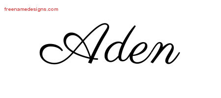 Classic Name Tattoo Designs Aden Printable