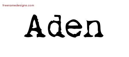 Vintage Writer Name Tattoo Designs Aden Free