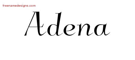 Elegant Name Tattoo Designs Adena Free Graphic