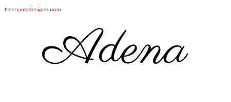 Classic Name Tattoo Designs Adena Graphic Download