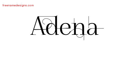 Decorated Name Tattoo Designs Adena Free