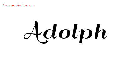 Art Deco Name Tattoo Designs Adolph Graphic Download