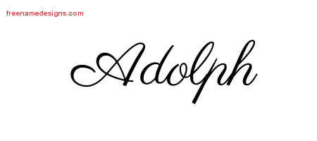 Classic Name Tattoo Designs Adolph Printable
