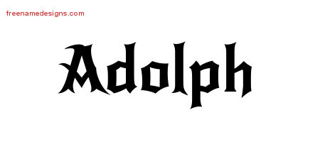 Gothic Name Tattoo Designs Adolph Download Free