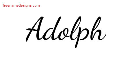 Lively Script Name Tattoo Designs Adolph Free Download
