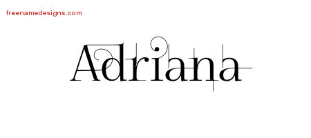 Decorated Name Tattoo Designs Adriana Free