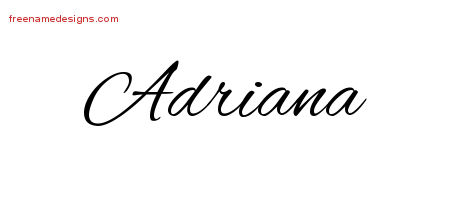 Cursive Name Tattoo Designs Adriana Download Free