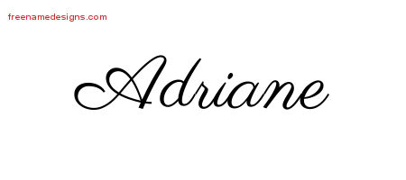 Classic Name Tattoo Designs Adriane Graphic Download