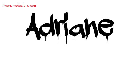 Graffiti Name Tattoo Designs Adriane Free Lettering