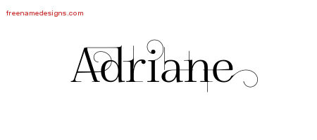 Decorated Name Tattoo Designs Adriane Free