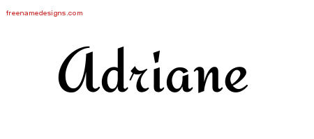 Calligraphic Stylish Name Tattoo Designs Adriane Download Free