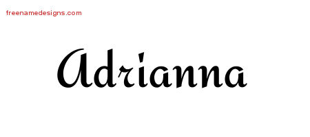 Calligraphic Stylish Name Tattoo Designs Adrianna Download Free