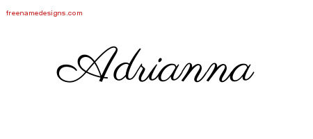Classic Name Tattoo Designs Adrianna Graphic Download