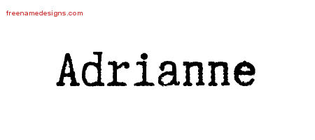 Typewriter Name Tattoo Designs Adrianne Free Download