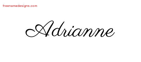 Classic Name Tattoo Designs Adrianne Graphic Download