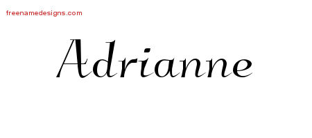 Elegant Name Tattoo Designs Adrianne Free Graphic