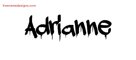 Graffiti Name Tattoo Designs Adrianne Free Lettering