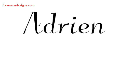 Elegant Name Tattoo Designs Adrien Free Graphic