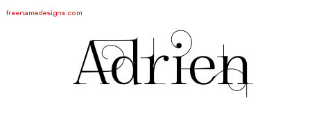 Decorated Name Tattoo Designs Adrien Free