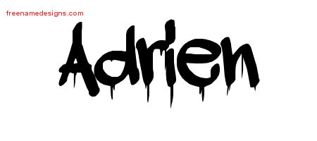 Graffiti Name Tattoo Designs Adrien Free Lettering