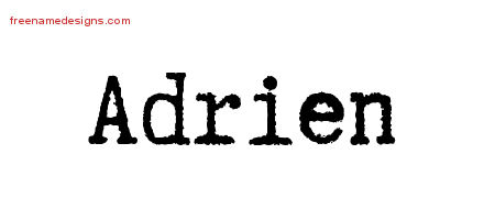 Typewriter Name Tattoo Designs Adrien Free Download