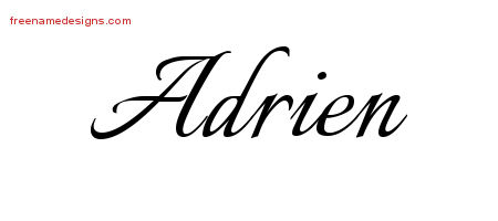 Calligraphic Name Tattoo Designs Adrien Download Free