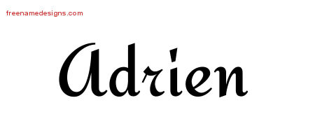 Calligraphic Stylish Name Tattoo Designs Adrien Download Free