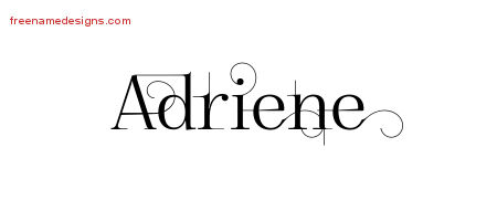 Decorated Name Tattoo Designs Adriene Free