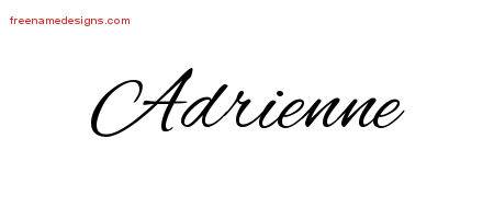 Cursive Name Tattoo Designs Adrienne Download Free