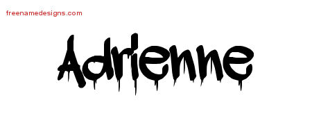 Graffiti Name Tattoo Designs Adrienne Free Lettering
