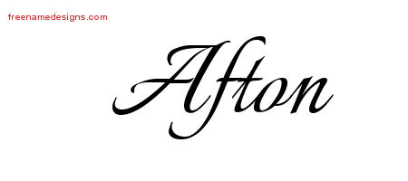 Calligraphic Name Tattoo Designs Afton Download Free