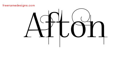 Decorated Name Tattoo Designs Afton Free