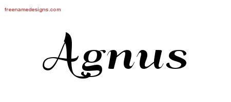 Art Deco Name Tattoo Designs Agnus Printable Art Deco Name Tattoo Designs Agnus Printable