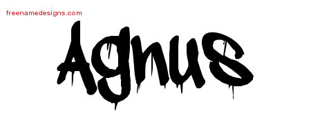Graffiti Name Tattoo Designs Agnus Free Lettering