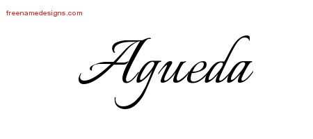 Calligraphic Name Tattoo Designs Agueda Download Free