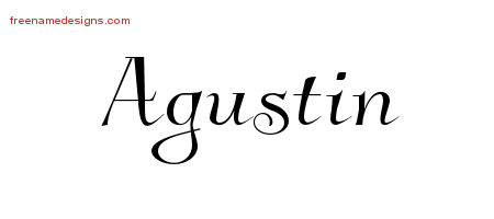 Elegant Name Tattoo Designs Agustin Download Free