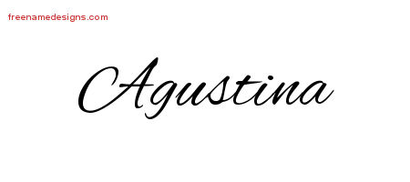 Cursive Name Tattoo Designs Agustina Download Free