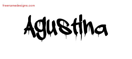 Graffiti Name Tattoo Designs Agustina Free Lettering