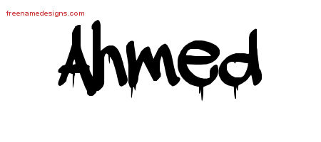 Graffiti Name Tattoo Designs Ahmed Free
